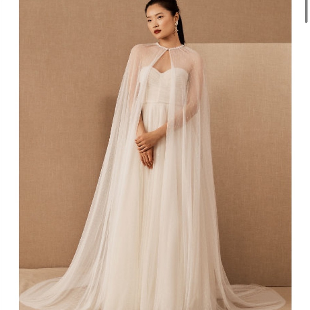 BHLDN Jenny Yoo Tory cape (like new)